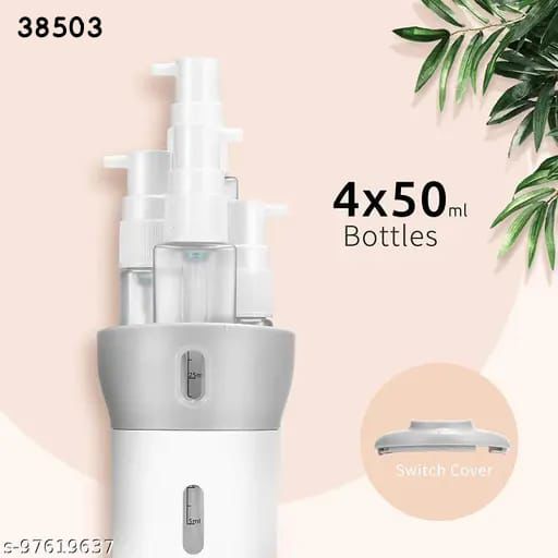 علبة سفر مقسّمة لـ4 أقسام – لحمل السيروم، الزيوت أو المواد الغذائية