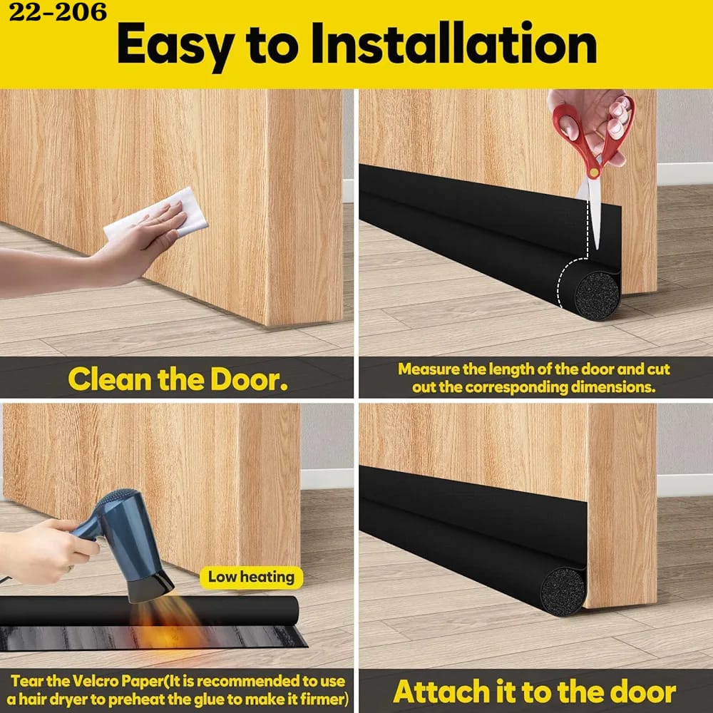 منظّم تسكير فراغات الباب – عازل ضد البرد والغبار والحشرات