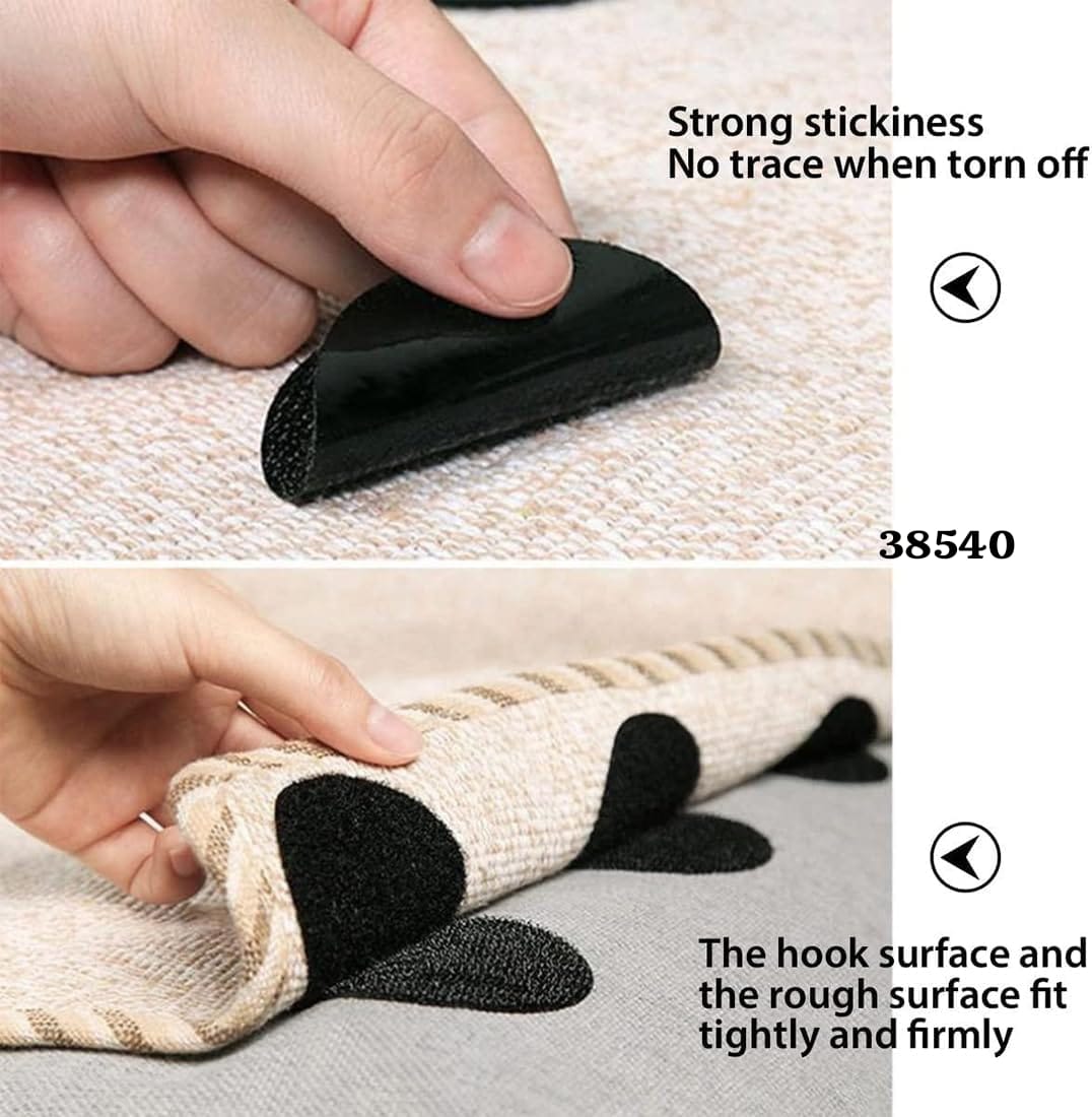 ُثبّت أطراف السجاد والحصير – يمنع التعرّكش والانزلاق (كيس 20 قطعة)