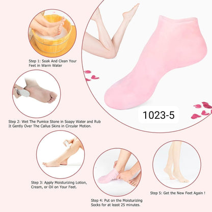 Silicone Heel Socks - كلسات سيليكون لترطيب الكعبين 🦶