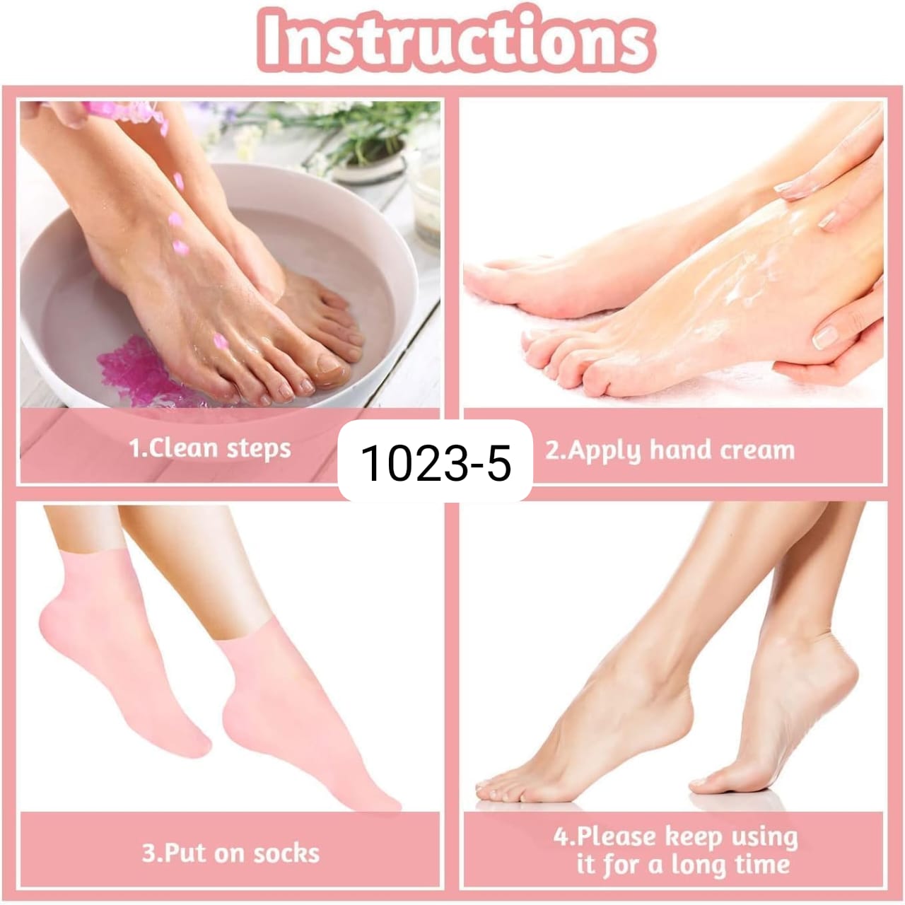 Silicone Heel Socks - كلسات سيليكون لترطيب الكعبين 🦶
